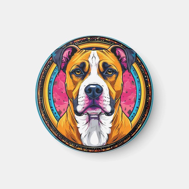 Aimant Cadeau pour amateur de Pit Bull (Devant)