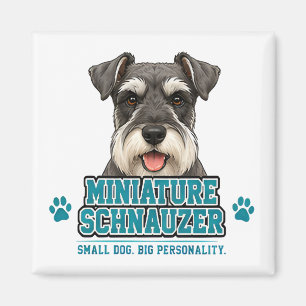 Aimant 🐾 Cadeau pour amateur de Schnauzer Nain 🐾