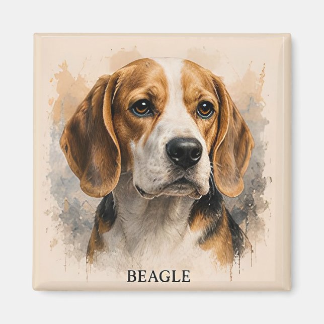 Aimant Cadeau pour ami de Beagle amateur de chiens (Devant)