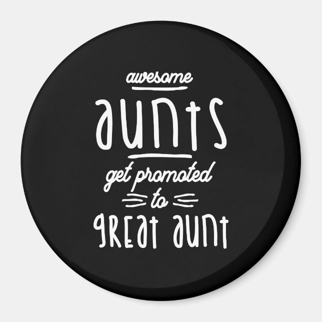 Aimant Cadeau pour la 1ère fois Grande Tante - Grandes Ta (Devant)