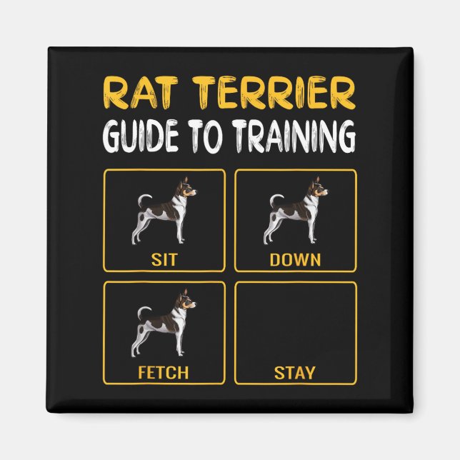 Aimant Cadeau pour propriétaire de Rat Terriers Thème Chi (Devant)