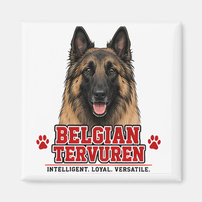 Aimant 🐾 Cadeau pour propriétaire de Tervuren belge🐾 (Devant)