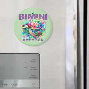 Aimant Cadeau souvenir Bahamas : Bimini Bahamas Sea Turtl