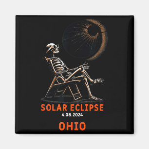 Aimant Cadeau souvenir de l'éclipse solaire mignon squele