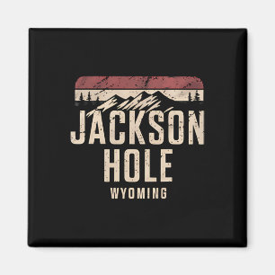 Aimant Cadeau souvenir de randonnée en montagne à Jackson