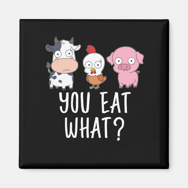 Aimant Cadeau végétarien Cadeaux végétariens Plante Funny (Devant)