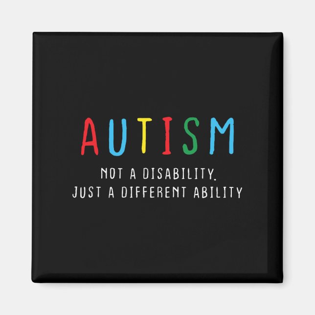 Aimant Cadeaux Autistiques Enfants Adulte Capacité Différ (Devant)