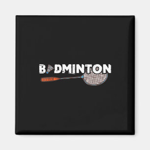 Aimant Cadeaux Badminton Avec Jolie Raquette Badminton &a