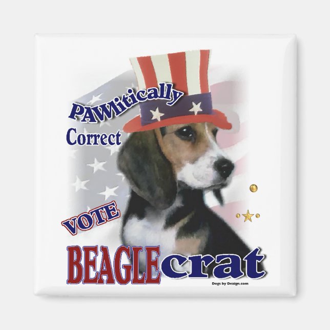 Aimant Cadeaux beagles (Devant)