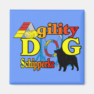 Aimant Cadeaux d'agilité Schipperke
