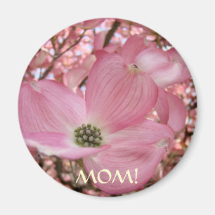 Aimant Cadeaux d'aimants MAMAN Fleurs de cornouiller rose