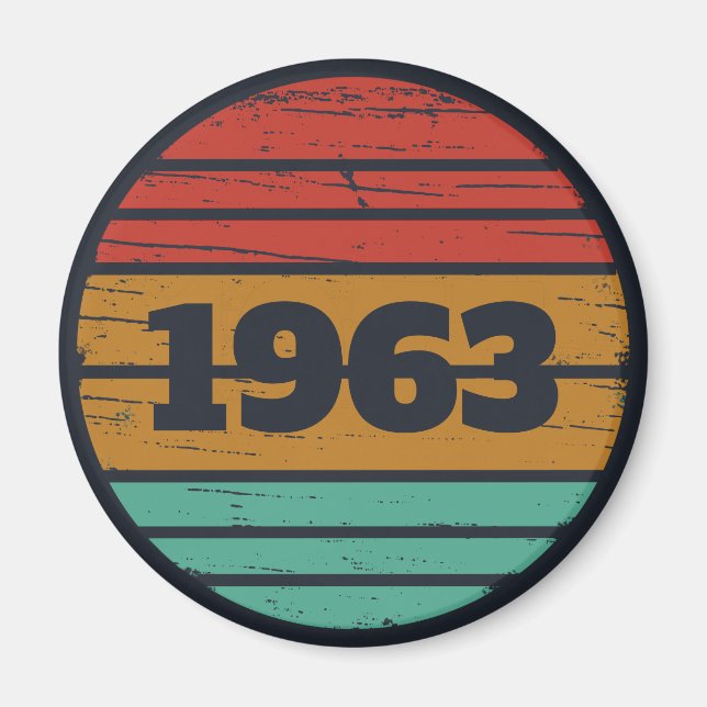 Aimant Cadeaux d'anniversaire vintages personnalisés (Devant)