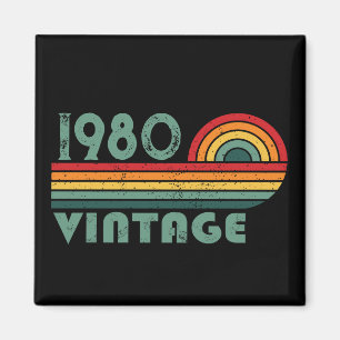 Aimant Cadeaux d'anniversaire vintages personnalisés