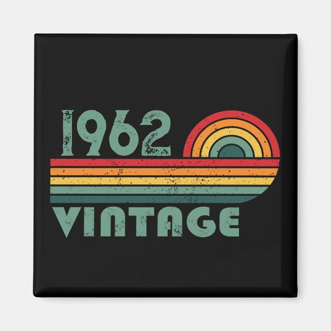 Aimant Cadeaux d'anniversaire vintages personnalisés (Devant)