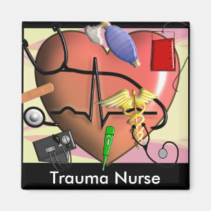 Aimant Cadeaux d'art d'infirmière de traumatisme