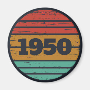 Aimant Cadeaux de 75e anniversaire vintages personnalisés