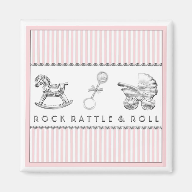 Aimant Cadeaux de Baby Shower (Devant)