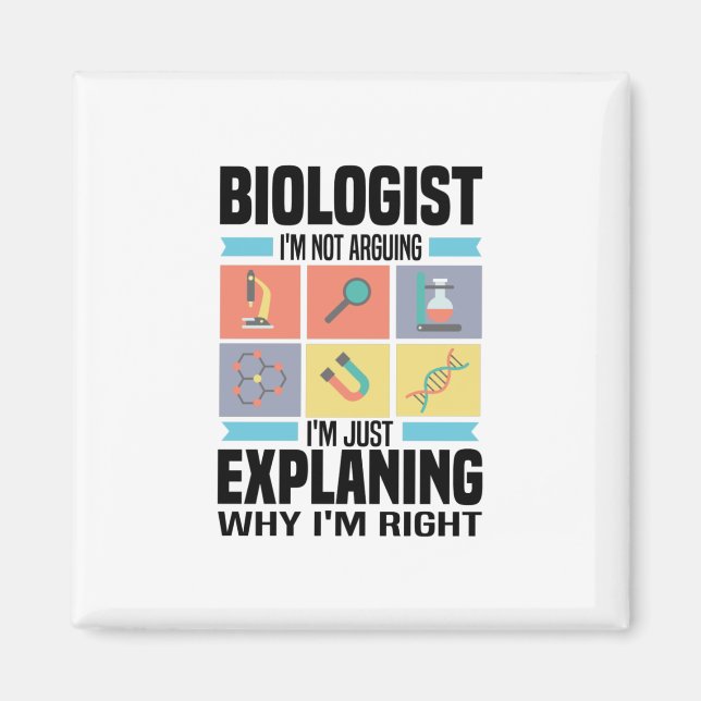 Aimant Cadeaux de biologie | Biologistes Enseignant Scien (Devant)