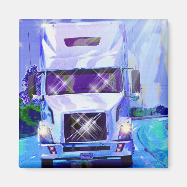 Aimant Cadeaux de CAMIONNEURS d'INSTALLATION de CAMION de (Devant)