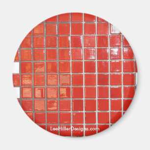Aimant Cadeaux de carreaux rouges de Central Ave à Hot Sp