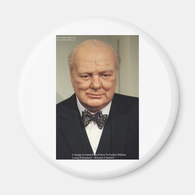 Aimant Cadeaux de citation de sagesse d'échec de Winston  (Devant)