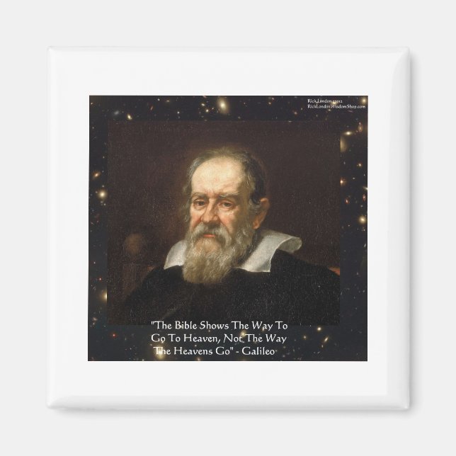 Aimant Cadeaux de citation "Voie vers le ciel" de Galilée (Devant)