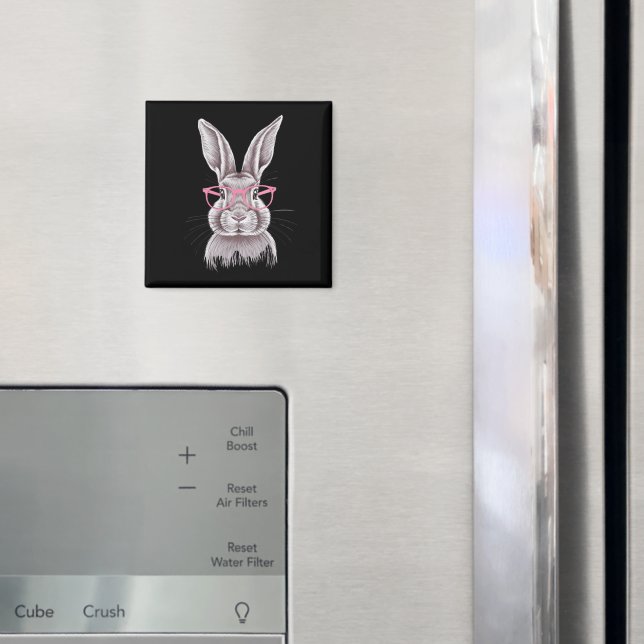 Aimant Cadeaux de famille mignons Funny Bunny Pâques  (In situ (réfrigérateur))