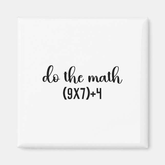 Aimant Cadeaux de fin d'année pour enseignants Witty Math (Devant)
