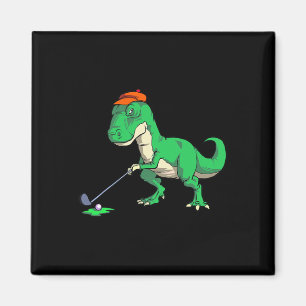 Aimant Cadeaux de golf de dinosaures T Rex drôles Chemise