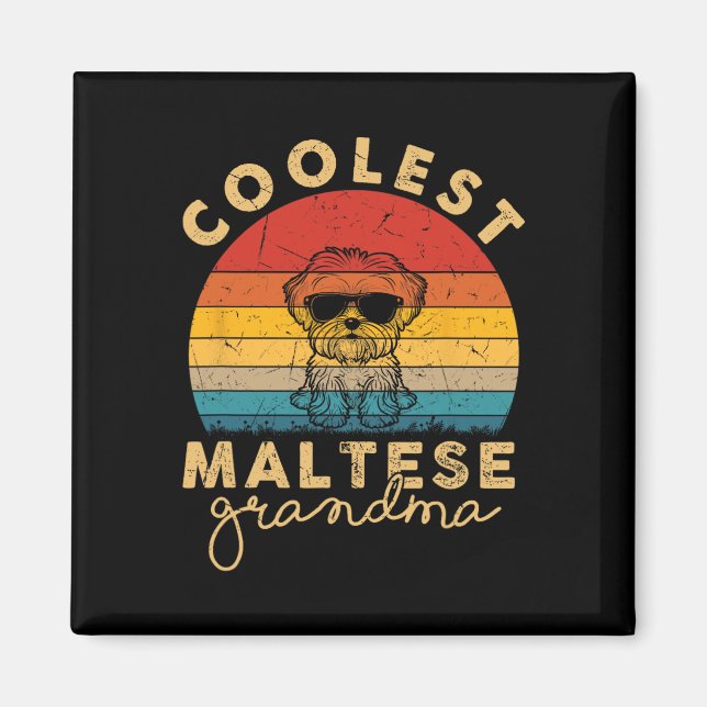Aimant Cadeaux De Grand-Mère Maltais Le Plus Coolé Pour L (Devant)