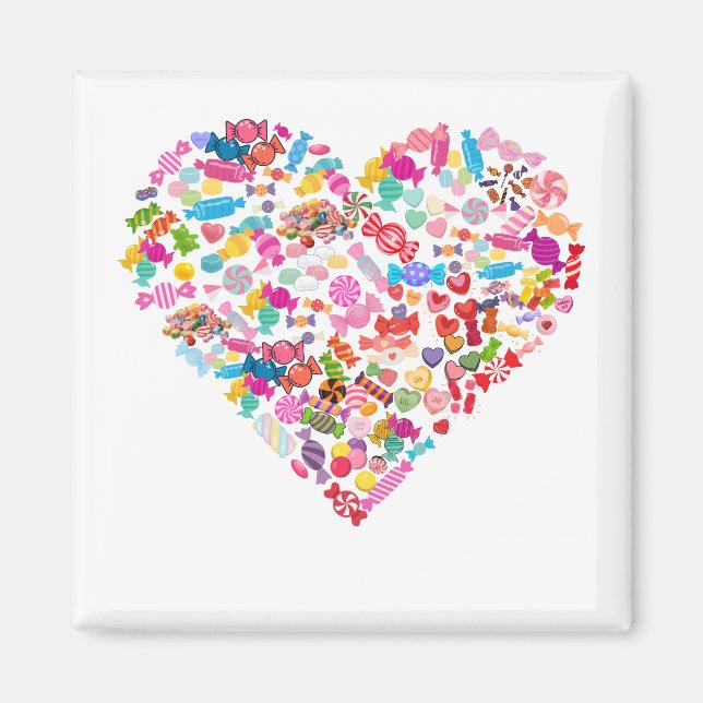 Aimant Cadeaux de la Saint-Valentin Design en forme de cœ (Devant)