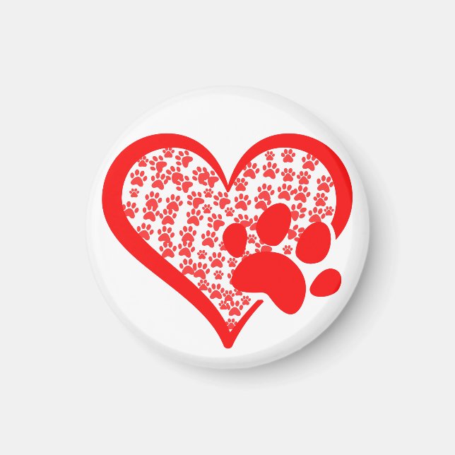 Aimant Cadeaux de la Saint-Valentin pour chats et chiens  (Devant)