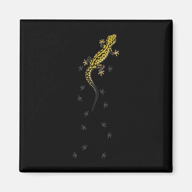 Aimant Cadeaux de lézard de reptile de Gecko léopard mign (Devant)