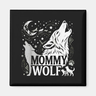 Aimant Cadeaux de Maman Loup Tribu de famille assortis Lo