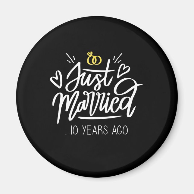 Aimant Cadeaux de mariage | 10e anniversaire de mariage (Devant)