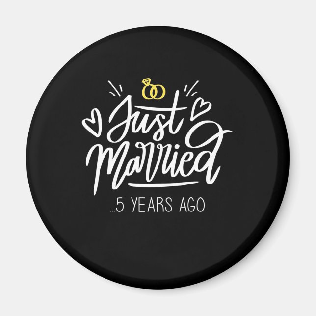 Aimant Cadeaux de mariage | 5e anniversaire de mariage (Devant)