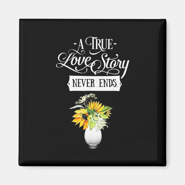 Aimant Cadeaux de mariage | Une véritable histoire d'amou (Devant)