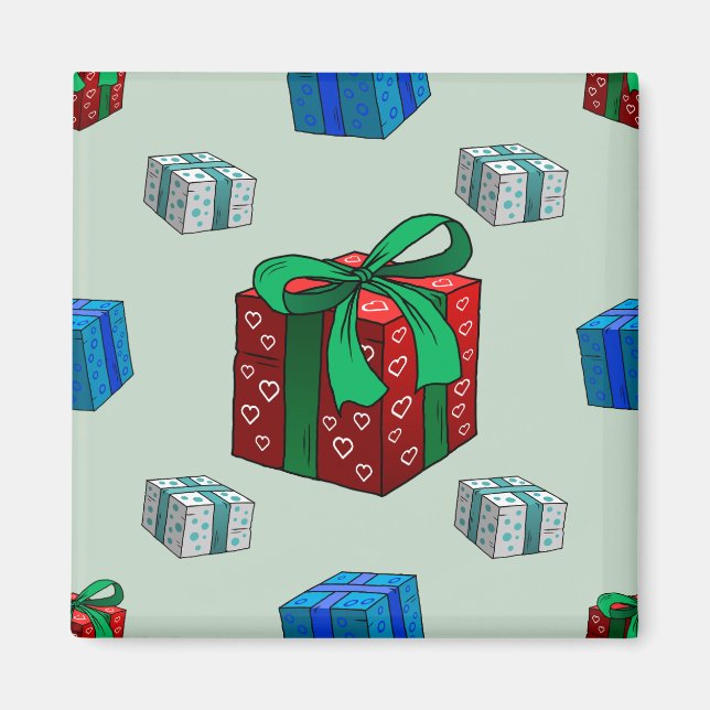Aimant Cadeaux de Noël (Devant)