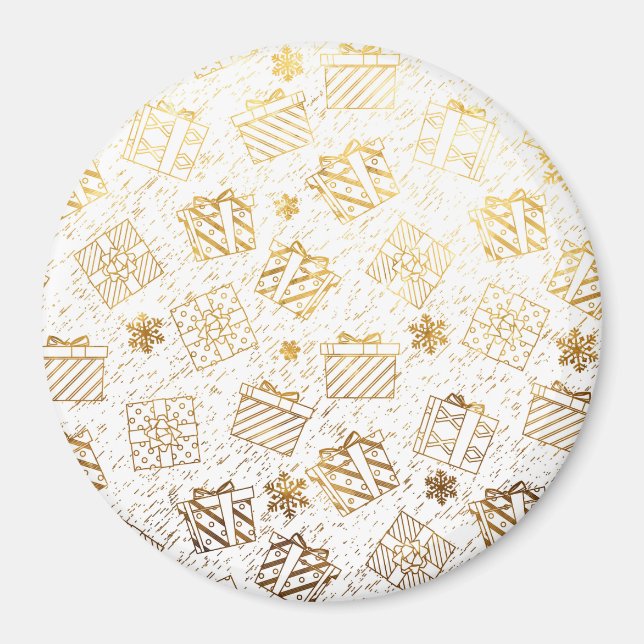 Aimant Cadeaux de Noël 4 (Devant)