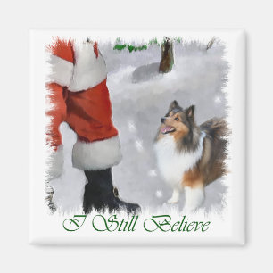 Aimant Cadeaux de Noël de Sheltie de chien de berger de