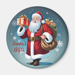 Aimant Cadeaux de Noël du Père Noël Festifs