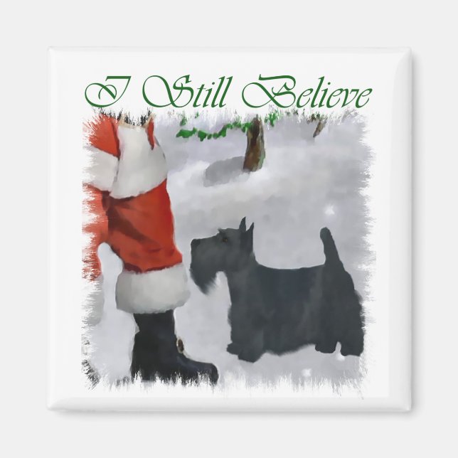 Aimant Cadeaux de Noël écossais Terrier (Devant)