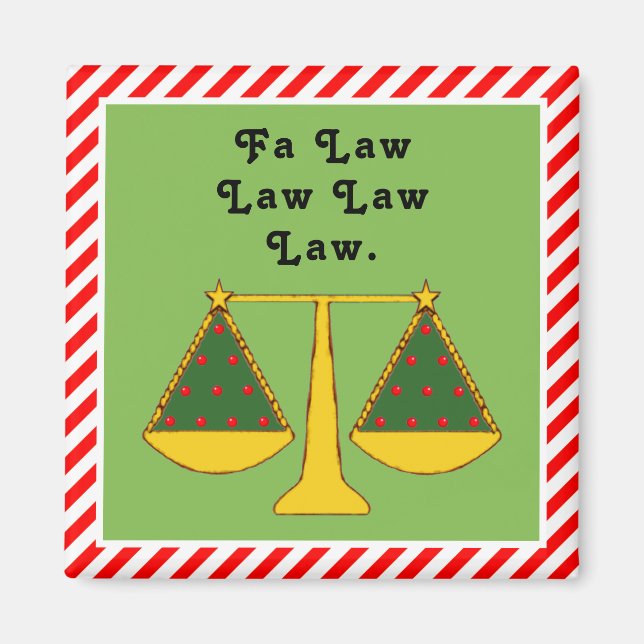 Aimant Cadeaux de Noël pour avocat à glisser dans les cha (Devant)