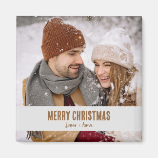 Aimant Cadeaux de Noël stylé souvenir photo