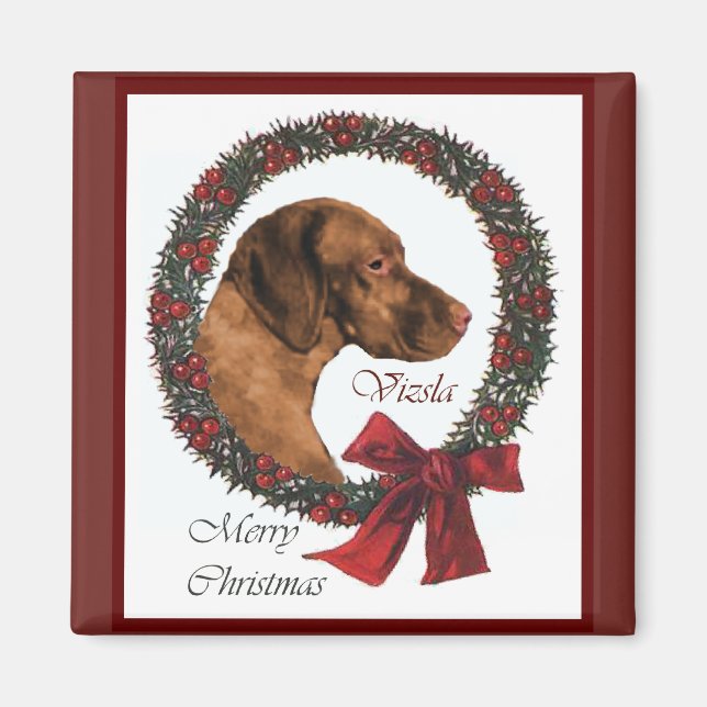 Aimant Cadeaux de Noël Vizsla (Devant)