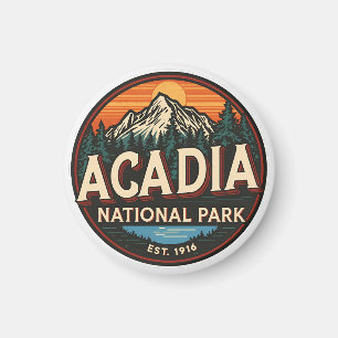 Aimant Cadeaux de plein air vintage du parc national d'Ac