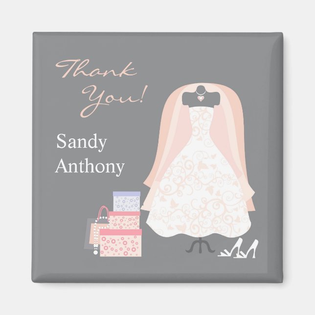 Aimant Cadeaux de Remerciement pour Réception de Mariage  (Devant)