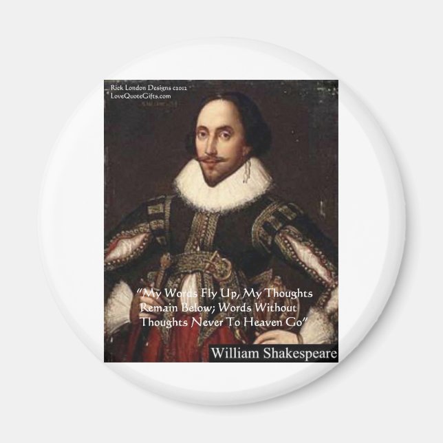 Aimant Cadeaux de sagesse de Shakespeare "Paroles dans le (Devant)