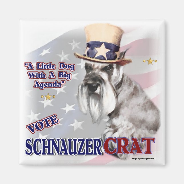 Aimant Cadeaux de Schnauzer miniature (Devant)