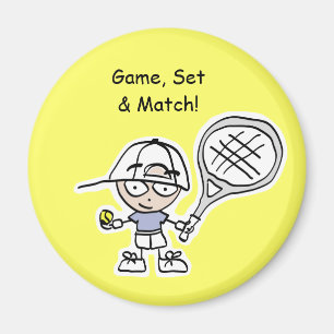 Aimant Cadeaux de tennis et cartes pour joueurs de tennis